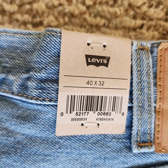 Levi's 501 Jeans Men's 40x32 Blue Original Premium Straight Button Fly Cowboy - Picture 2 of 12